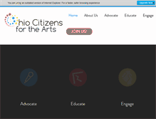 Tablet Screenshot of ohiocitizensforthearts.org